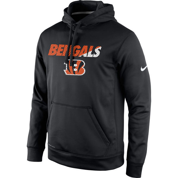 Men Cincinnati Bengals Nike Kick Off Staff Performance Pullover Hoodie Black->cincinnati bengals->NFL Jersey